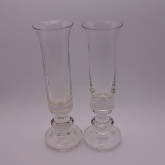 Set of Two(2) Tall Glass Shot Glasses - Picture 1 of 6